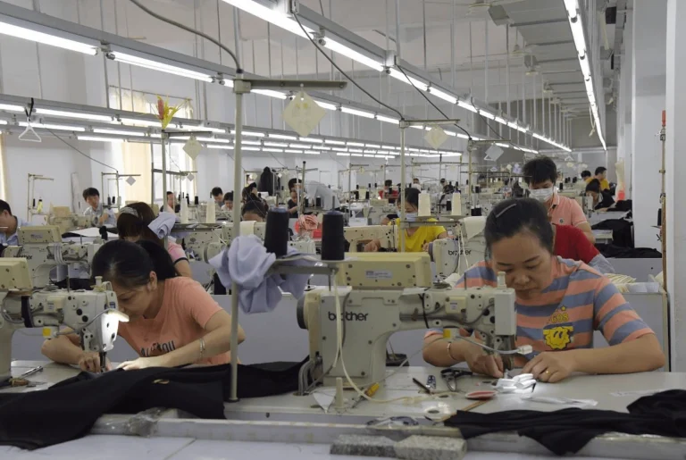 worker in a clothe factory in China